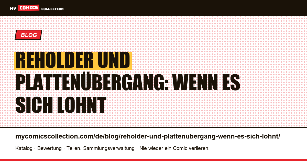 Reholder und Plattenübergang: Wenn es sich lohnt — Artikelillustration