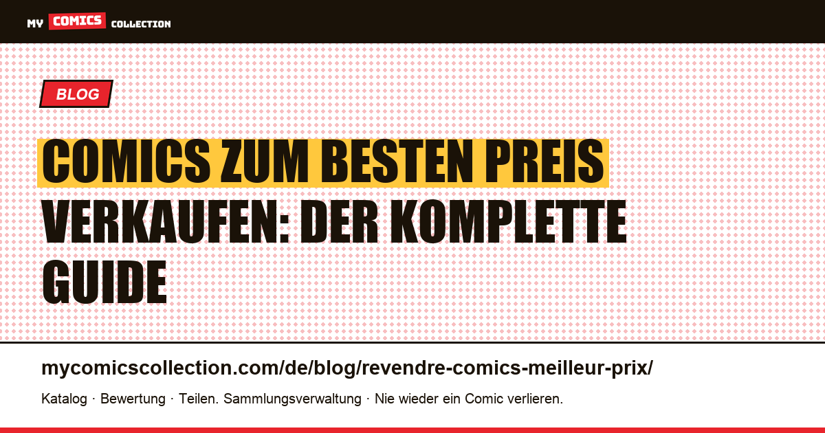 Comics zum besten Preis verkaufen: der komplette Guide — Artikelillustration