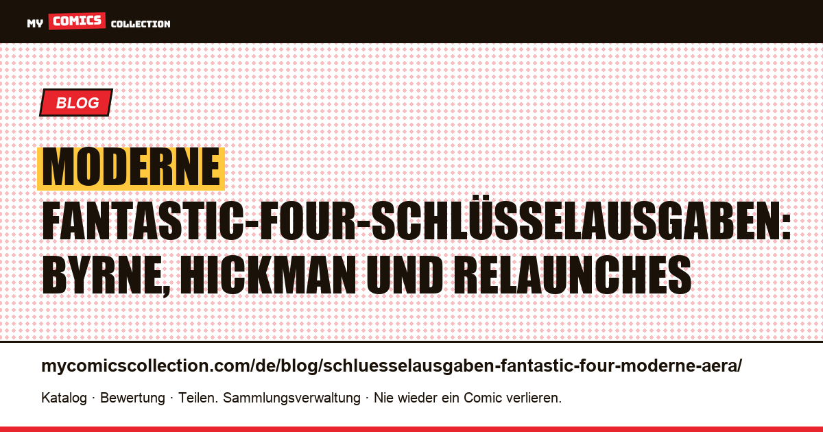 Moderne Fantastic-Four-Schlüsselausgaben: die Byrne-Ära, Hickman und die Relaunches — Artikelillustration
