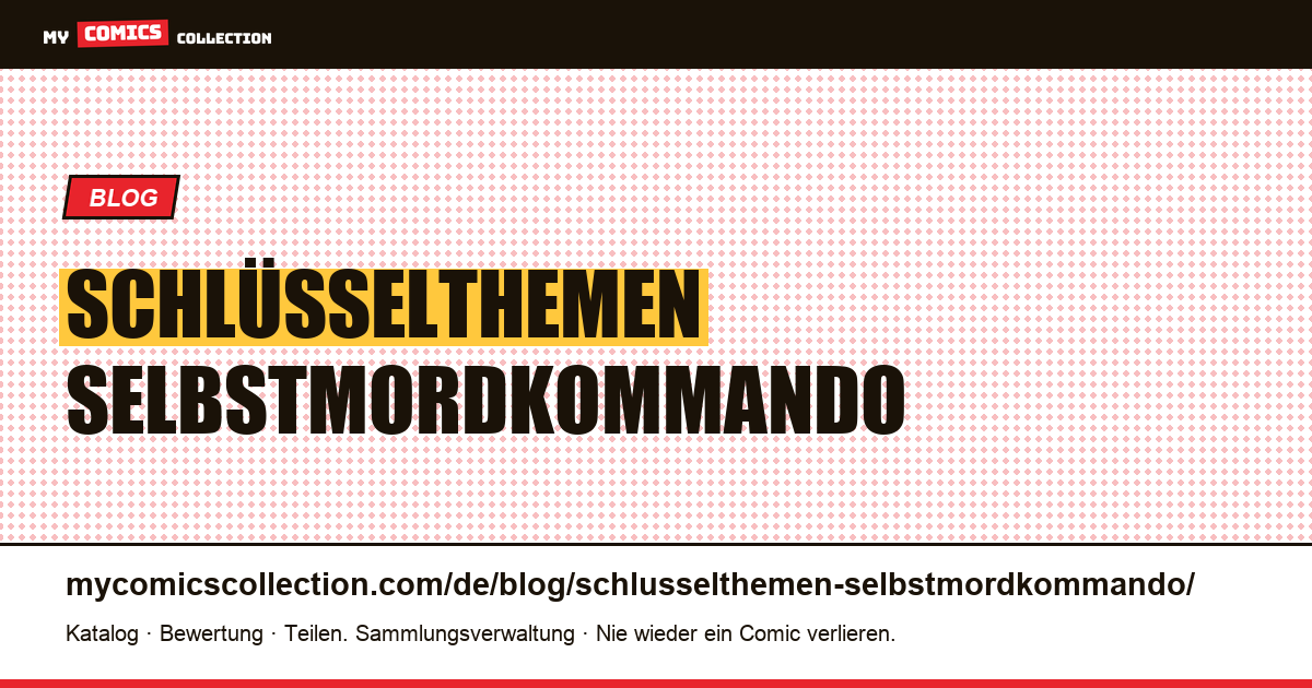 Schlüsselthemen Selbstmordkommando — Artikelillustration
