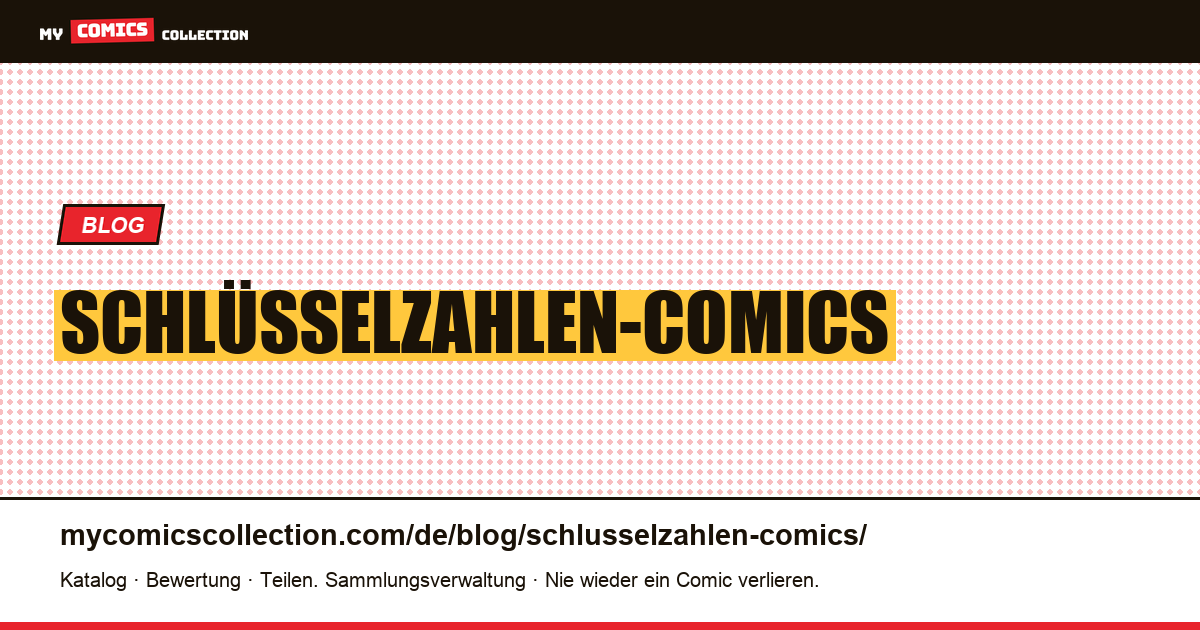 Schlüsselzahlen-Comics — Artikelillustration
