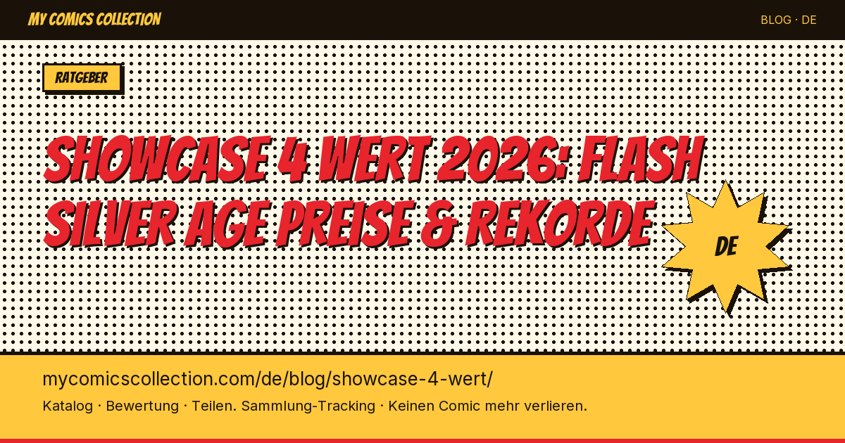 Was ist Showcase #4 wert? Der Flash-Key-Issue von 1956 — Artikel-Illustration
