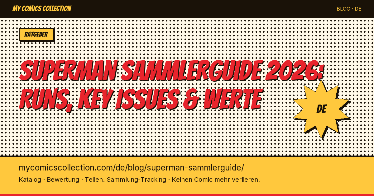 Superman Sammlerguide: 85 Jahre Man of Steel sammeln — Artikel-Illustration