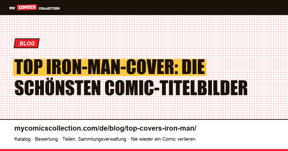 Top Cover-Motive von Iron Man — Artikelillustration