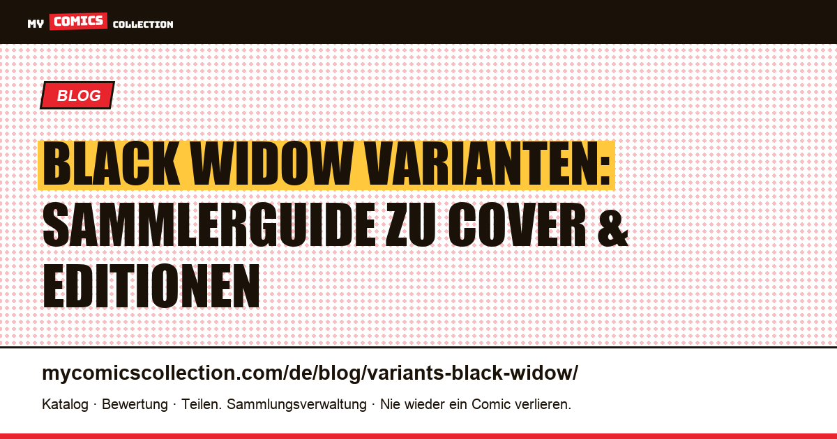 Black Widow Comic-Varianten — Artikelillustration