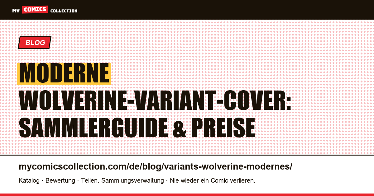 Moderne Wolverine-Variant-Cover — Artikelillustration