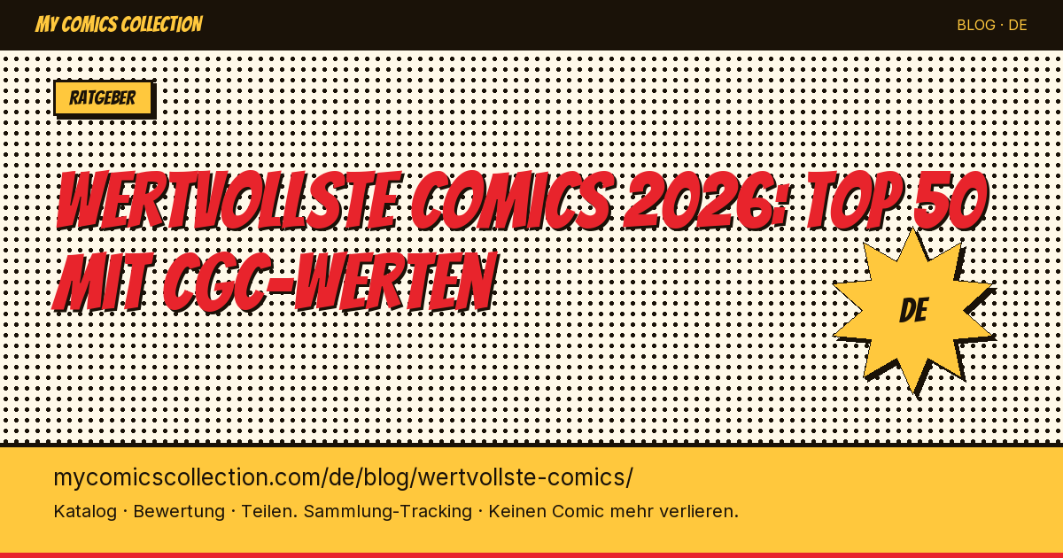 Die 50 wertvollsten Comics der Geschichte — Artikel-Illustration