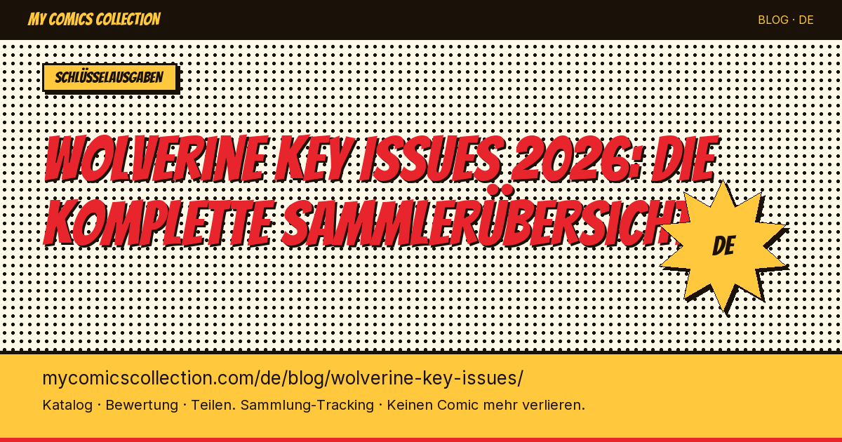 Wolverine Key Issues 2026: Die 10 unverzichtbaren Hefte für Sammler — Artikel-Illustration
