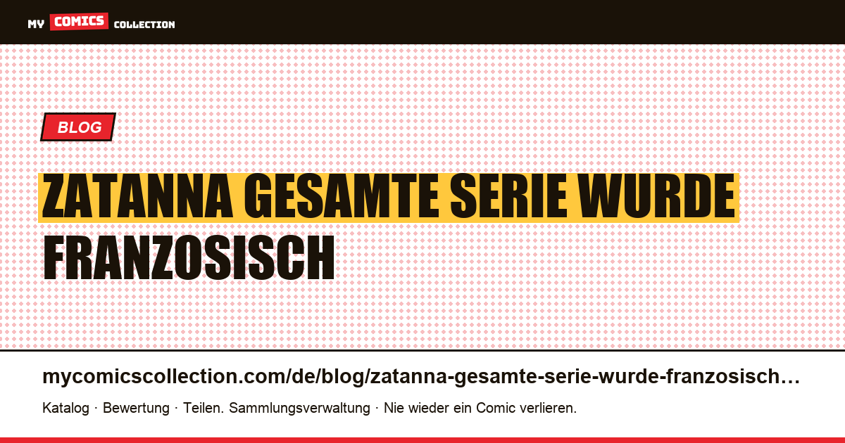 Zatanna: Die gesamte Serie wurde auf Französisch umbenannt, ohne Bezug zum Originaltitel — Artikelillustration