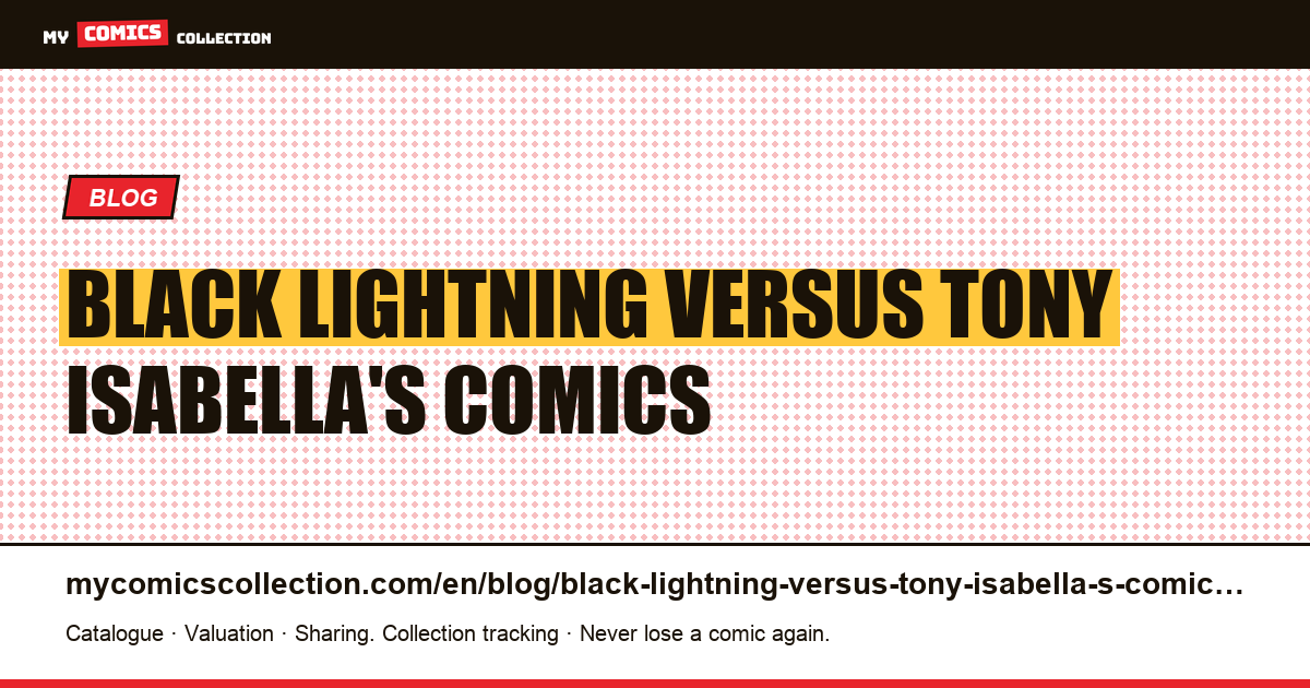 Black Lightning versus Tony Isabella's comics — article illustration