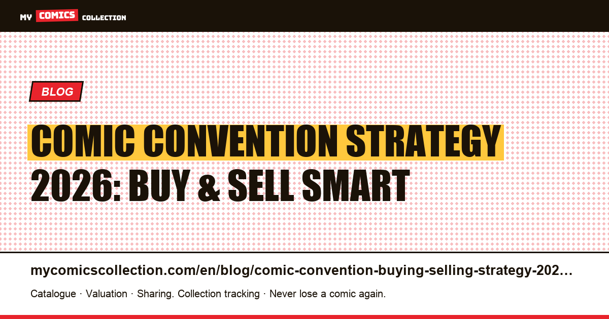 Comic Convention Buying & Selling Strategy 2026 — article illustration