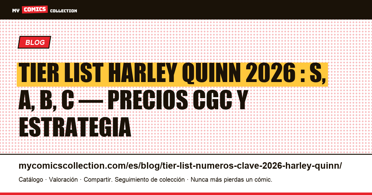 Tier list números clave Harley Quinn 2026 — ilustración del artículo