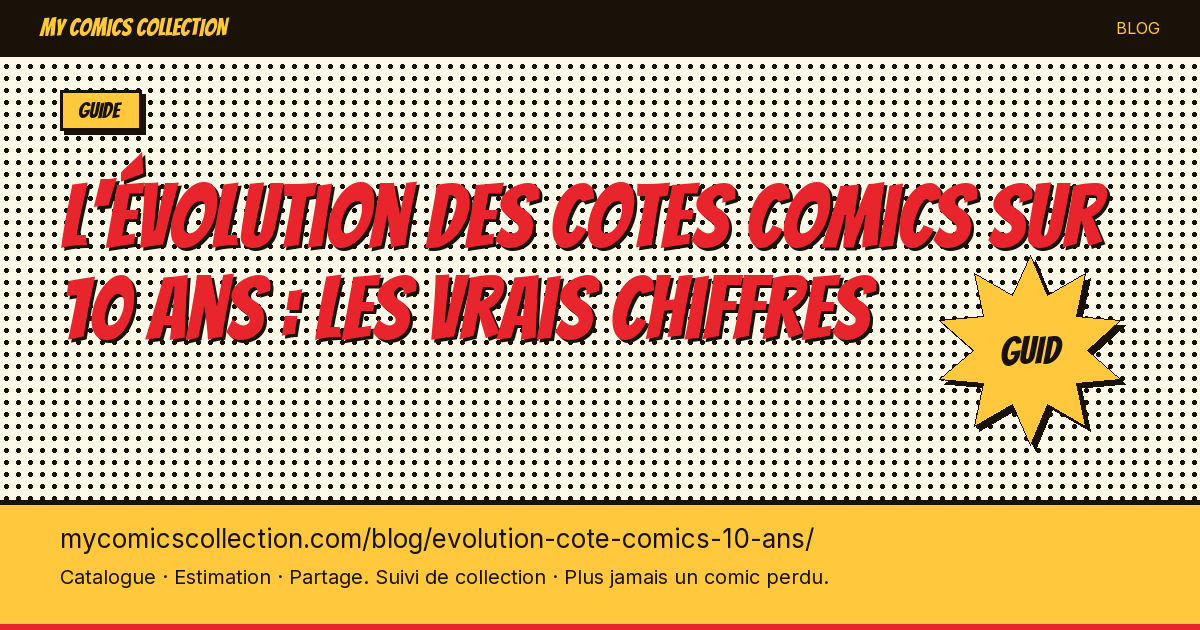 L'évolution des cotes comics sur 10 ans : les vrais chiffres — illustration article