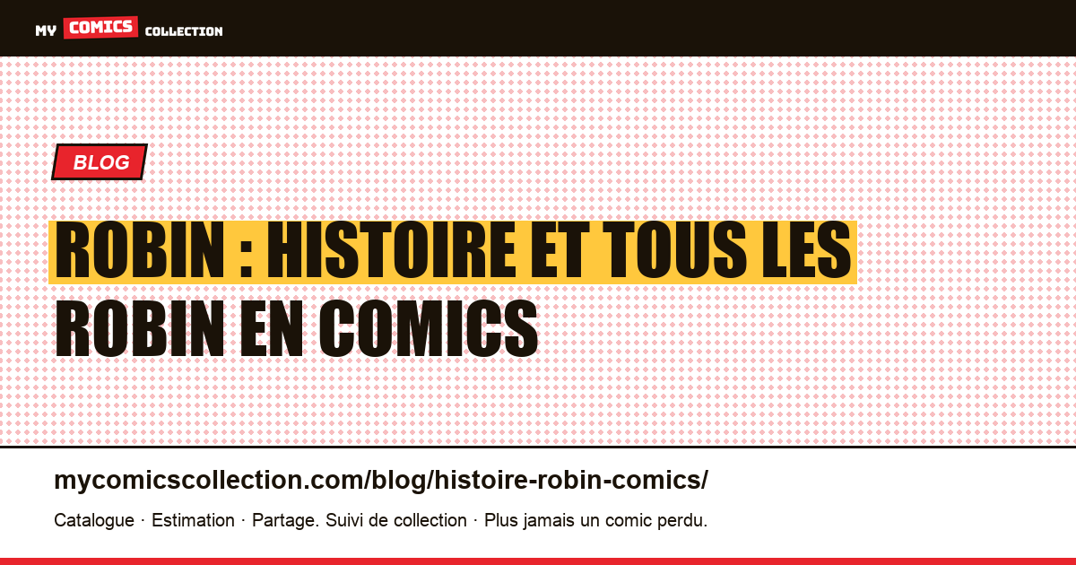 Robin : histoire et tous les Robin en comics — illustration article