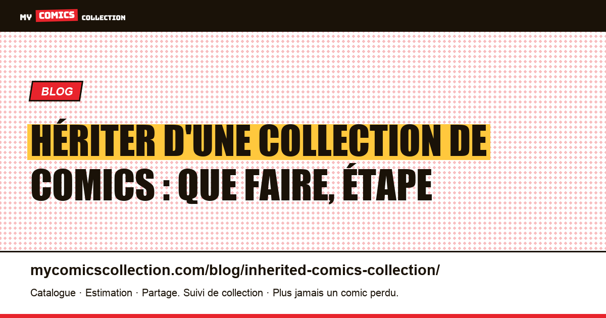 Hériter d'une collection de comics : que faire, étape par étape — illustration article