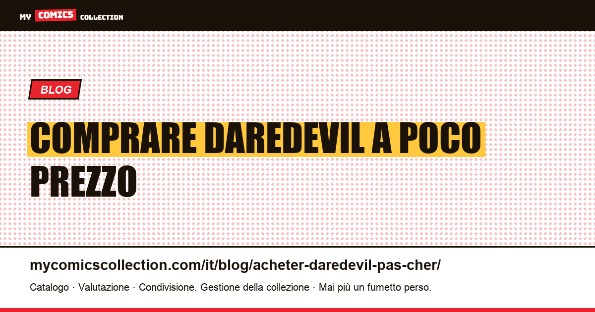 Comprare Daredevil a poco prezzo — illustrazione articolo