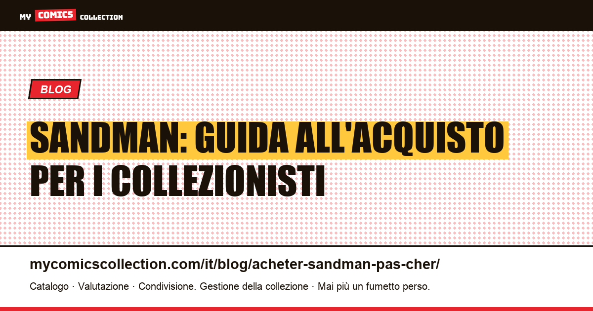 Acquistare Sandman al miglior prezzo — illustrazione articolo