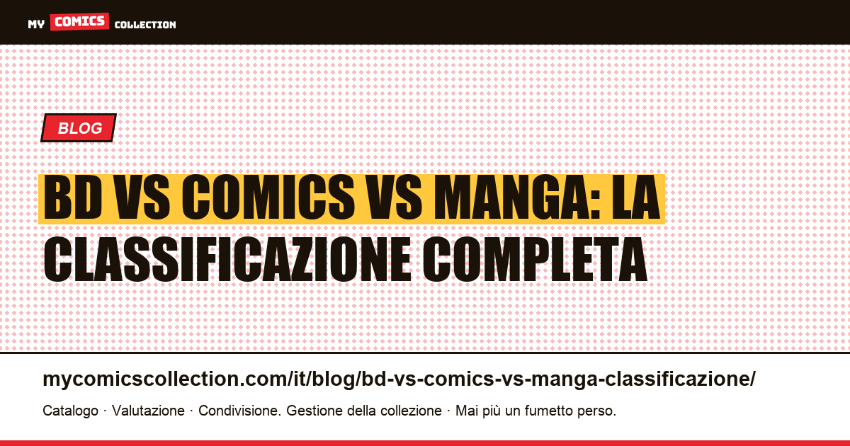 BD vs comics vs manga: come classificarli — illustrazione articolo