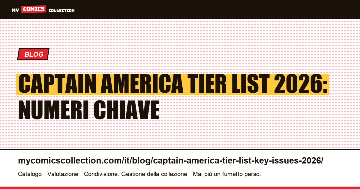 Captain America Tier List 2026: i Numeri Chiave da Collezionare — illustrazione articolo