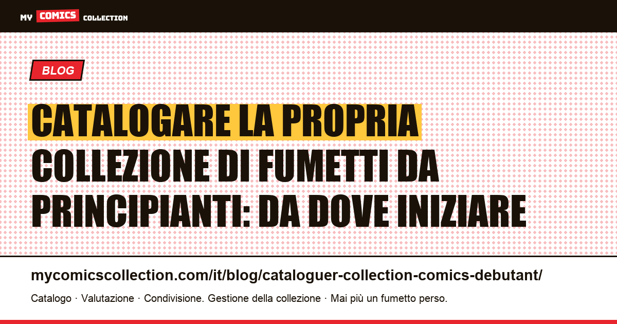 Catalogare la propria collezione di fumetti da principianti: da dove iniziare — illustrazione articolo