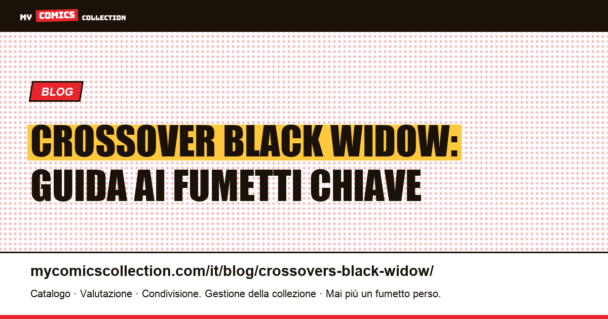Crossover Black Widow — illustrazione articolo