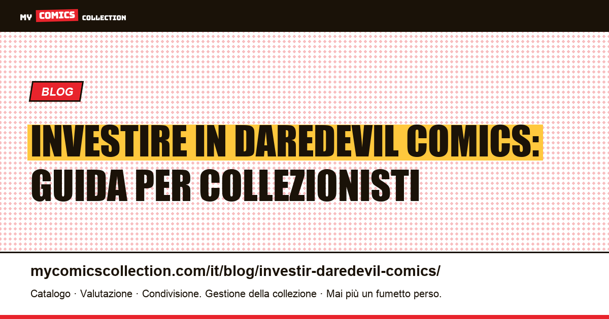 Investire in Daredevil Comics — illustrazione articolo