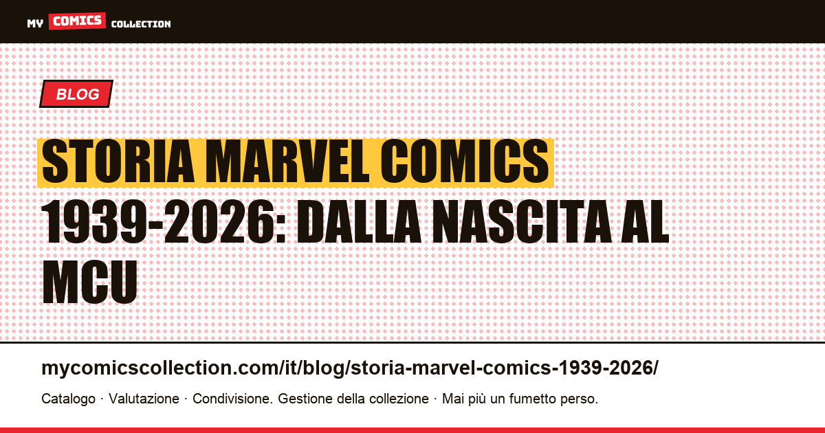 Storia di Marvel Comics dal 1939 al 2026: Timely, Atlas, Marvel Age e MCU — illustrazione articolo