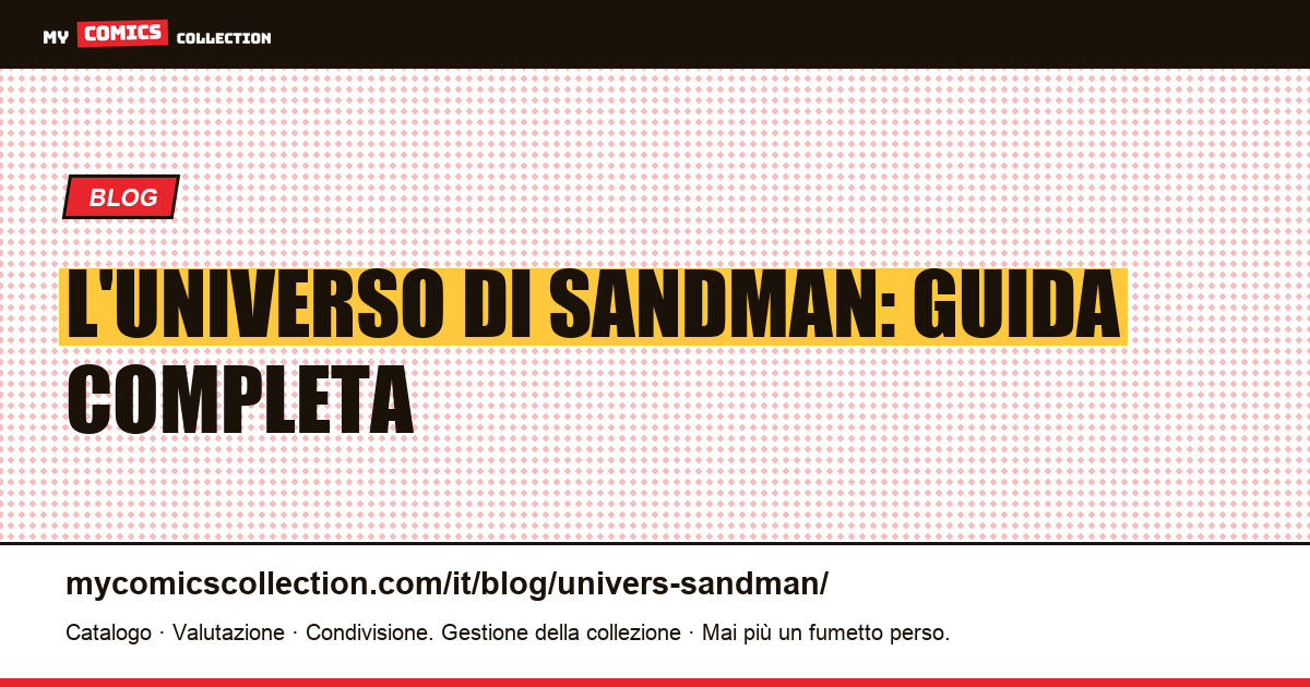 L'universo di Sandman — illustrazione articolo