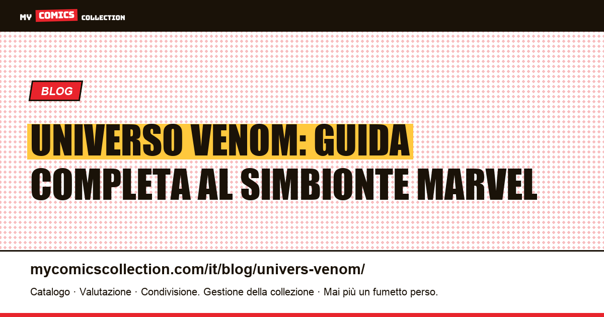 Universo Venom — illustrazione articolo