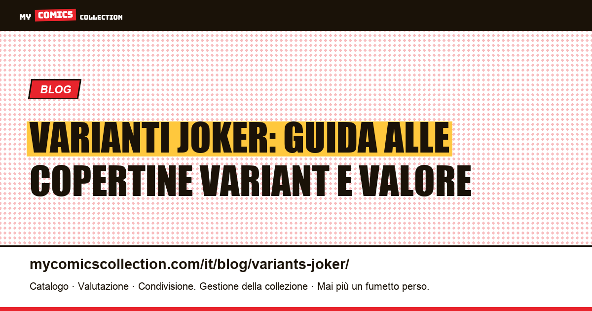 Varianti Joker — illustrazione articolo