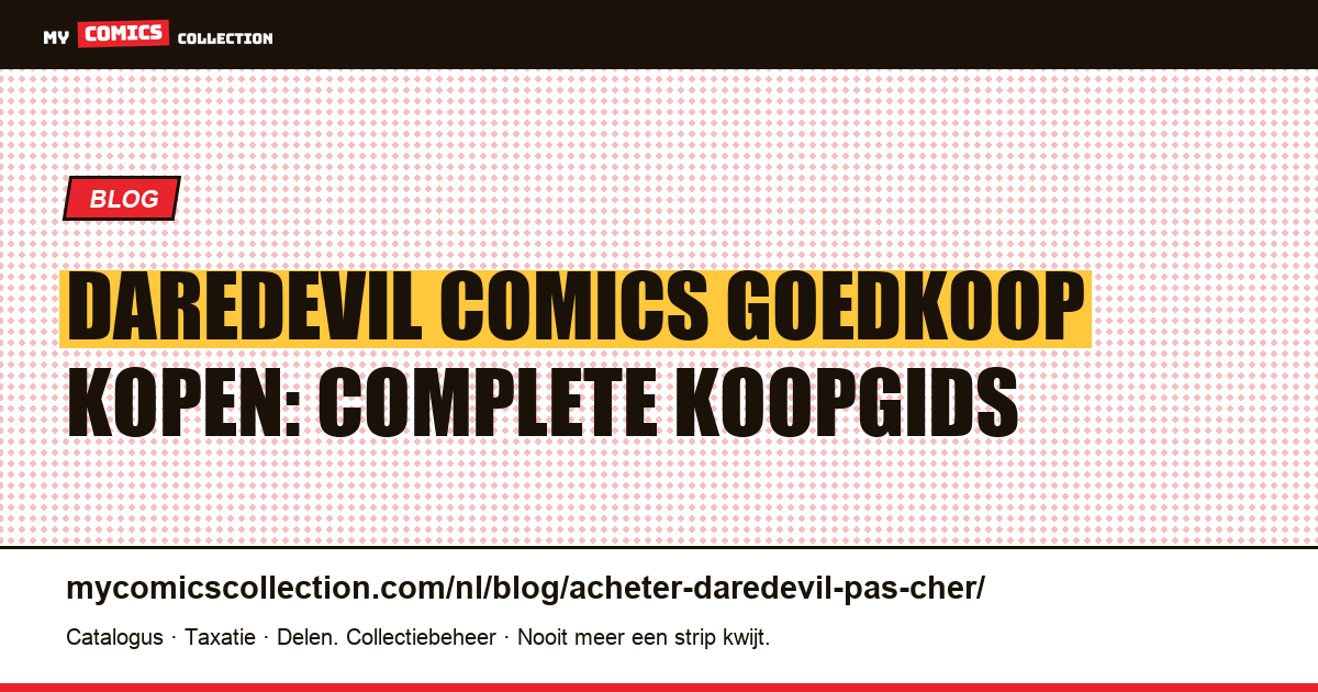 Daredevil Comics Goedkoop Kopen — artikelillustratie