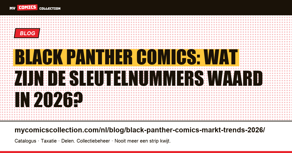 Black Panther comics: markt en trends 2026 — artikelillustratie