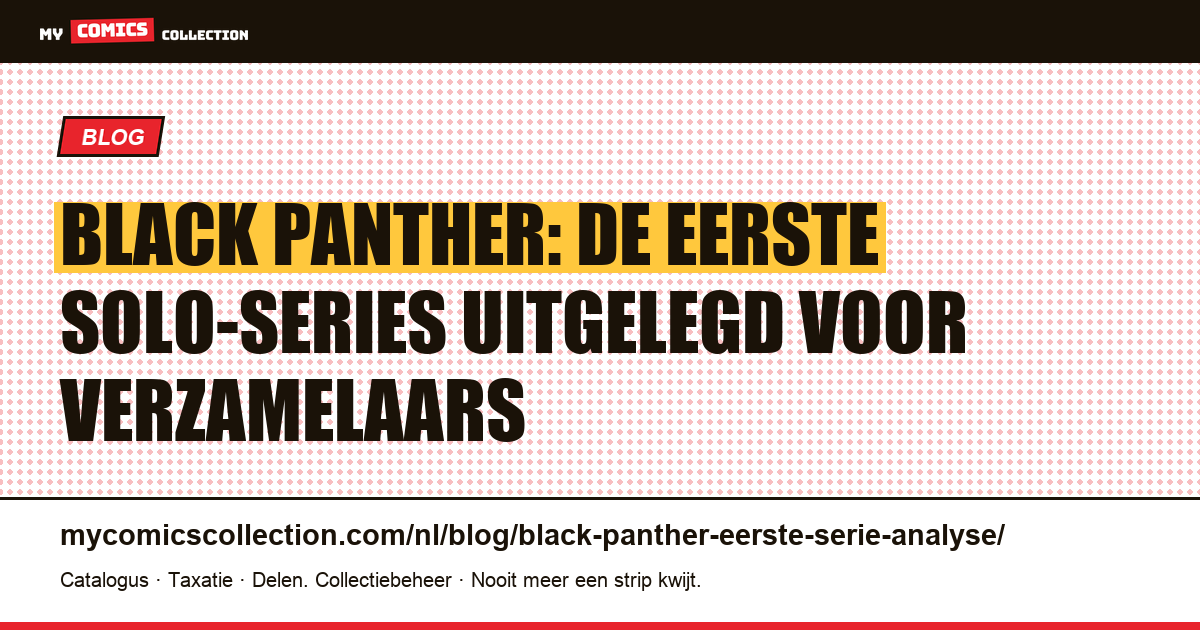 Black Panther: analyse van de eerste solo-series (Jungle Action & Kirby 1977) — artikelillustratie