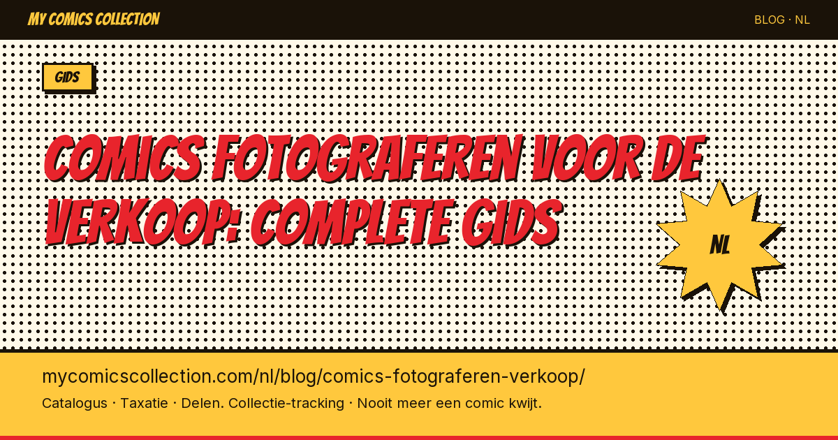 Comics fotograferen voor de verkoop: complete gids — artikel illustratie
