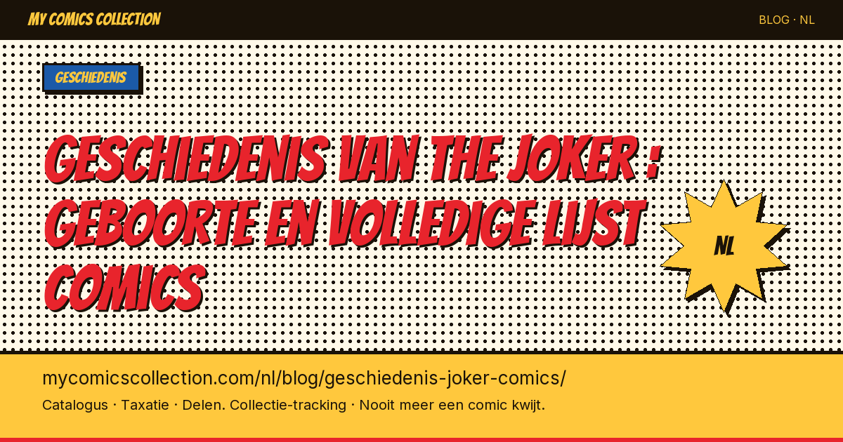 Geschiedenis van The Joker : geboorte en volledige lijst van comics — artikel illustratie