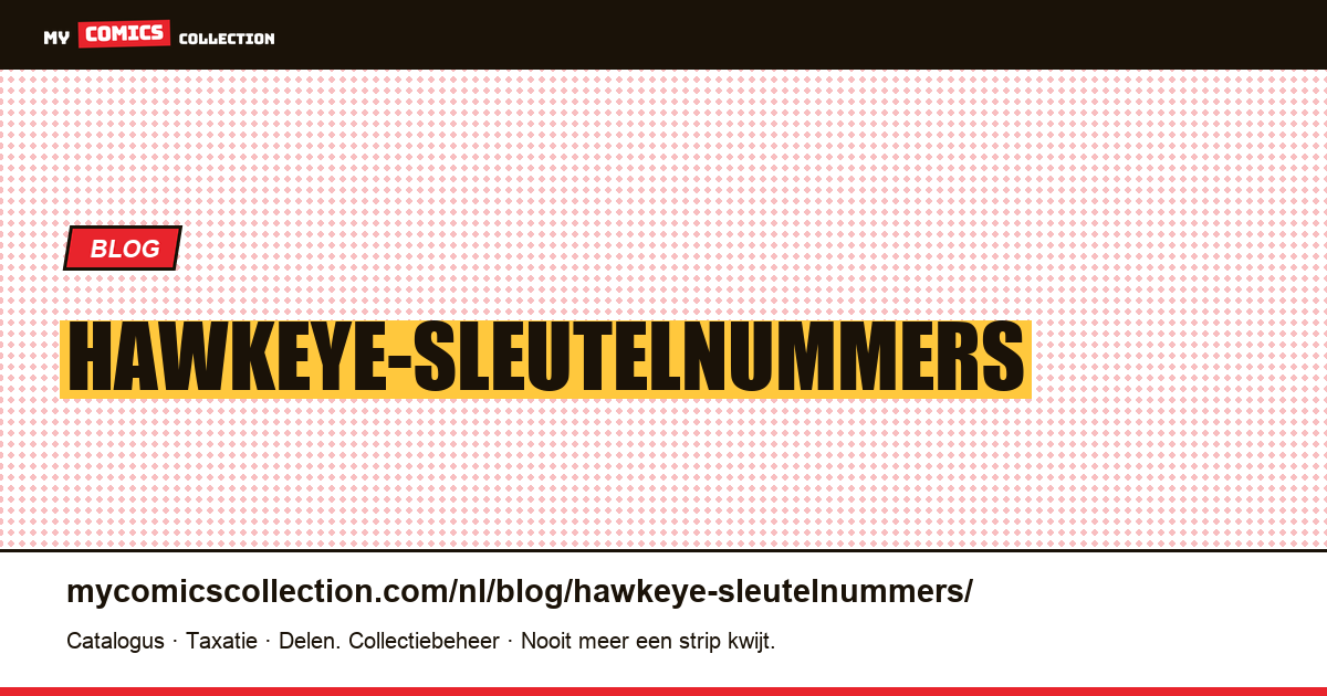Hawkeye-sleutelnummers — artikelillustratie
