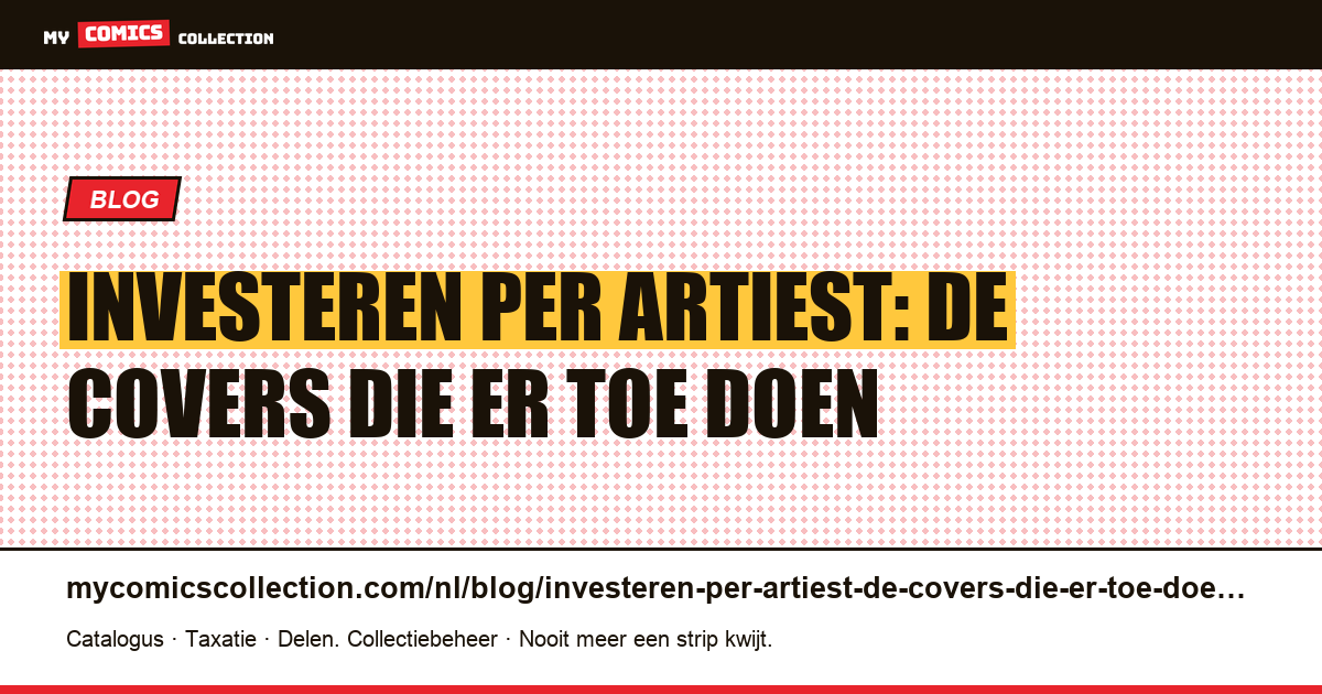 Investeren per artiest: de covers die er toe doen — artikelillustratie