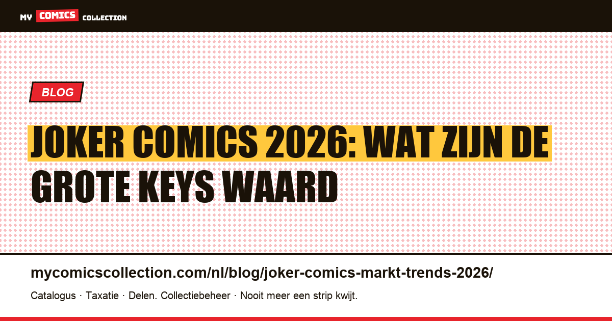Joker: markt en trends 2026 — artikelillustratie