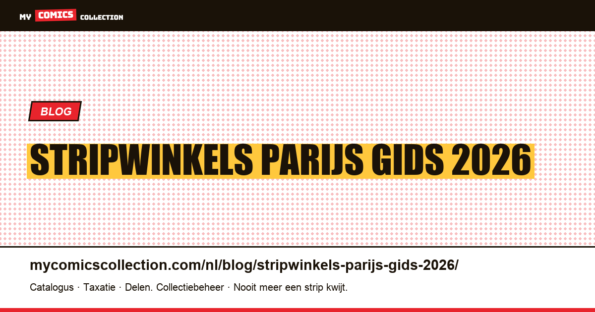 stripwinkels Parijs gids 2026 — artikelillustratie