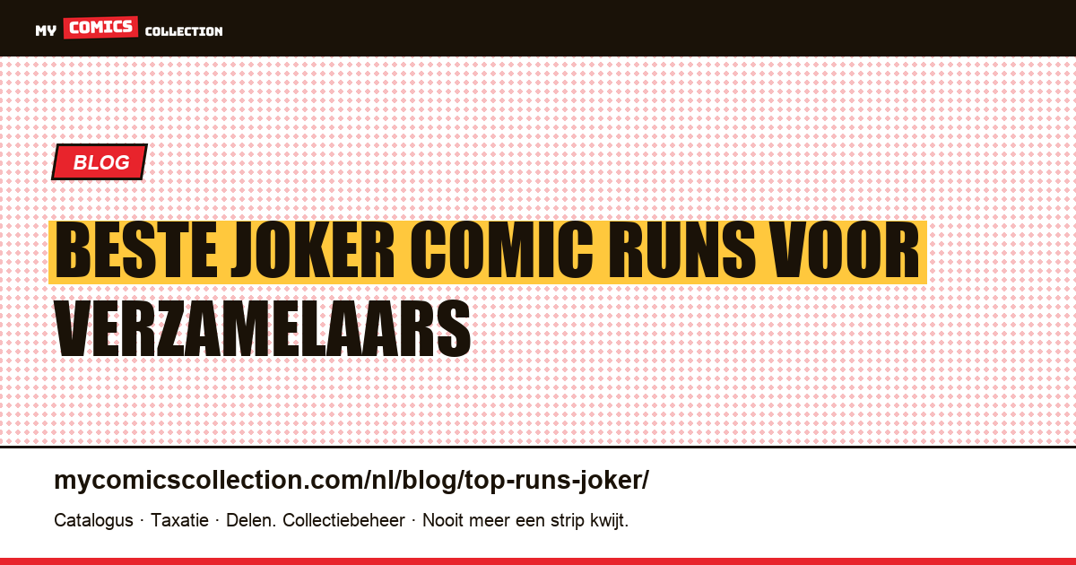 De beste Joker comic runs — artikelillustratie