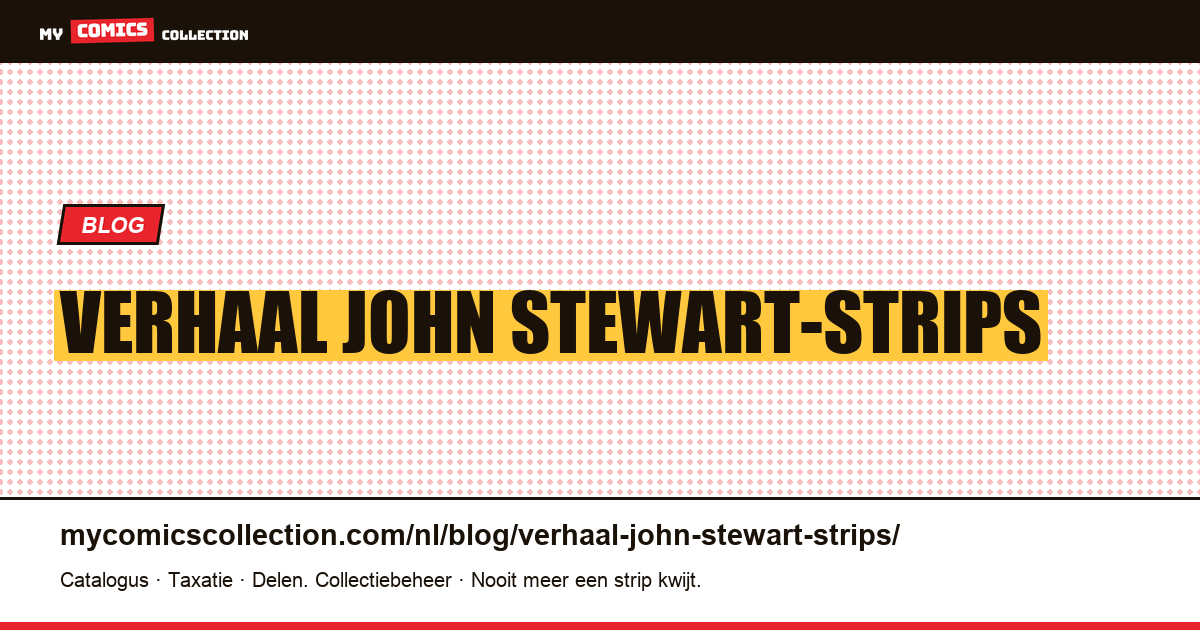 verhaal John Stewart-strips — artikelillustratie