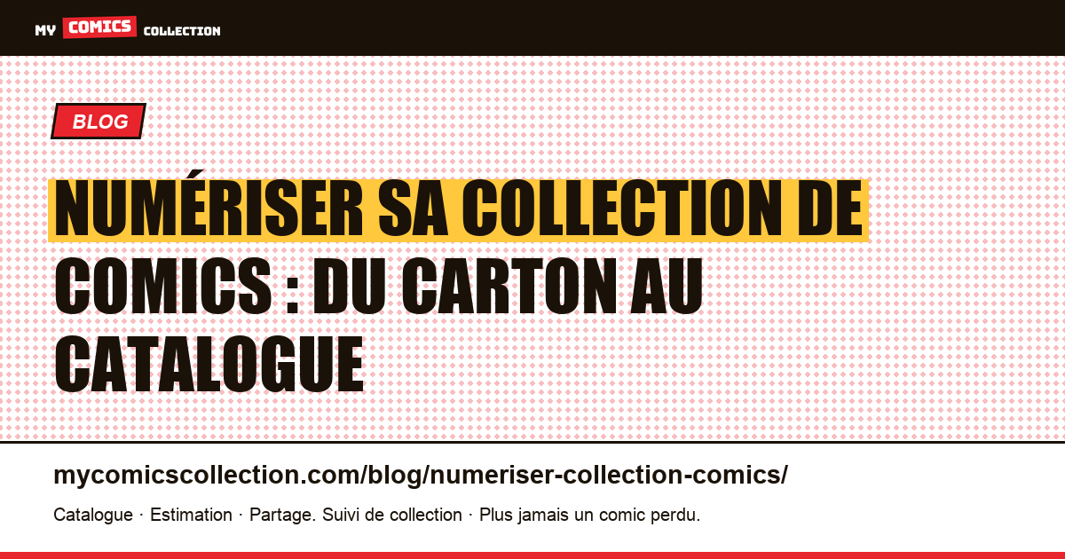 Numériser sa collection de comics : du carton au catalogue numérique — illustration article