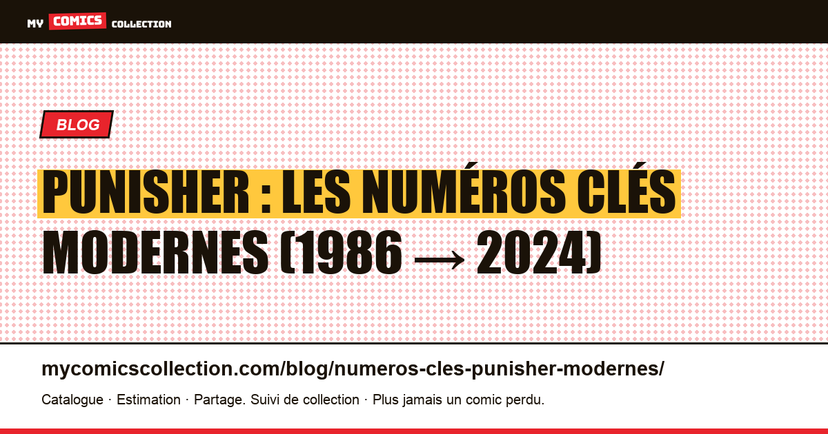 Numéros clés du Punisher moderne (1986 à aujourd'hui) — illustration article