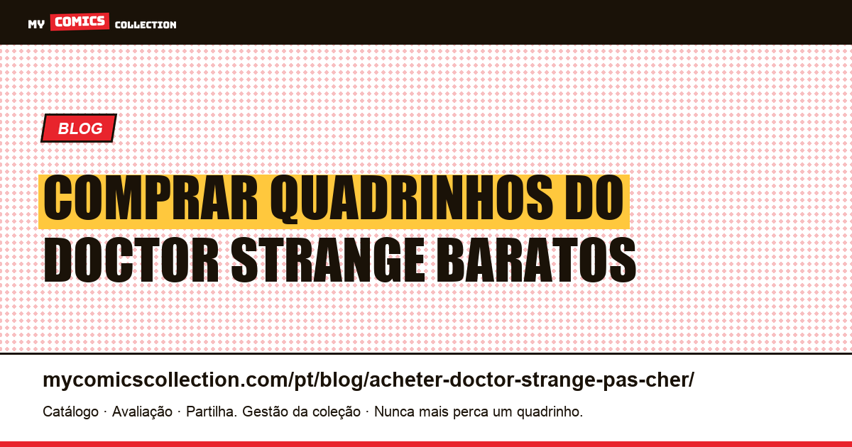 Comprar Quadrinhos do Doctor Strange Baratos — ilustração do artigo