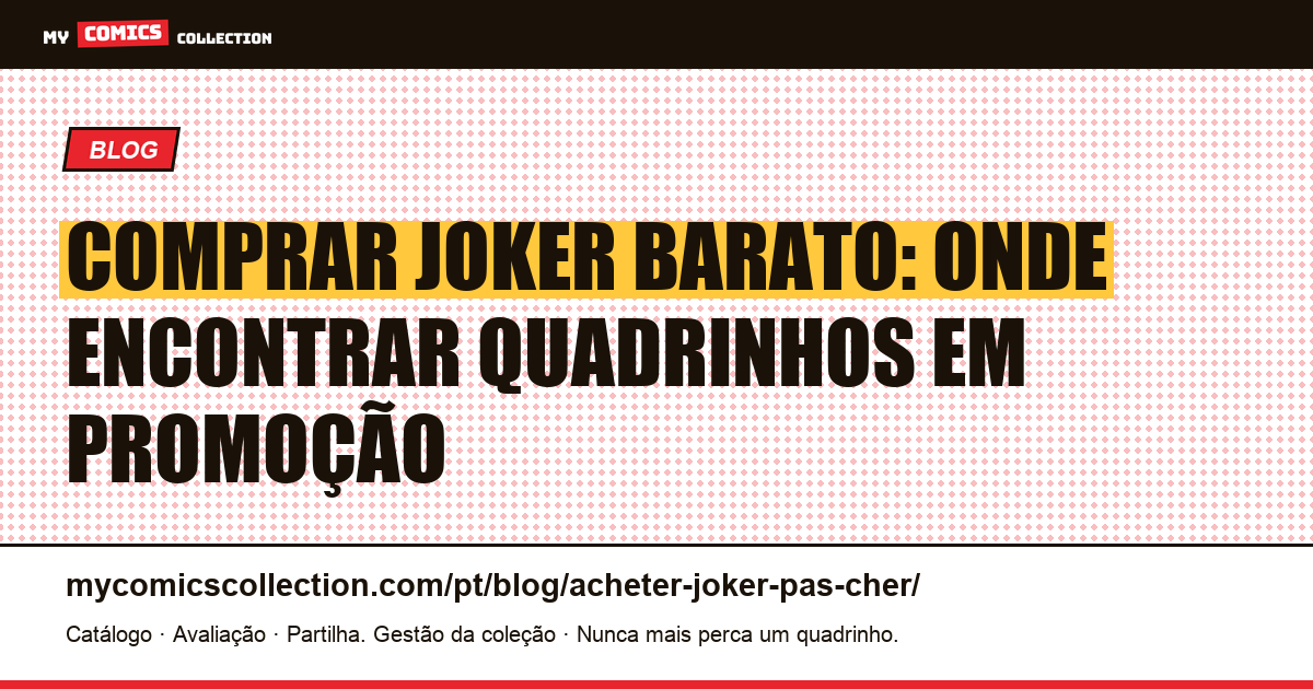 Comprar Joker Barato — ilustração do artigo