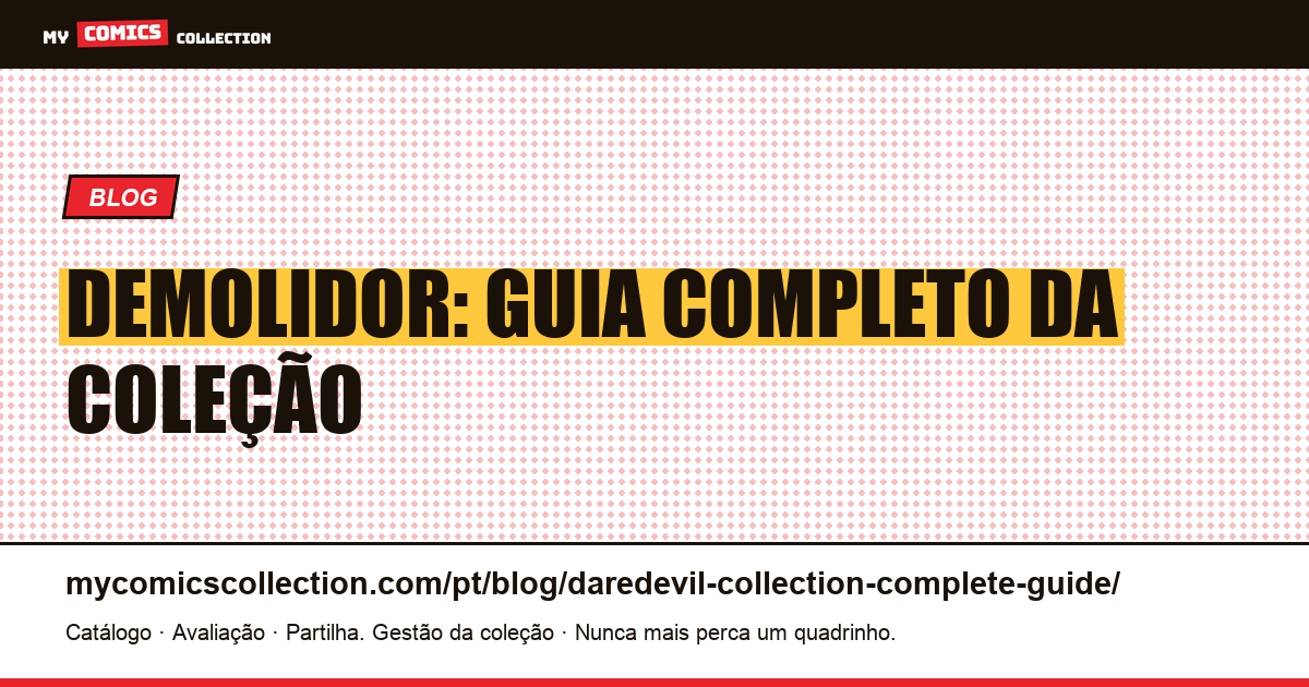 Guia Completo da Coleção de Demolidor — ilustração do artigo