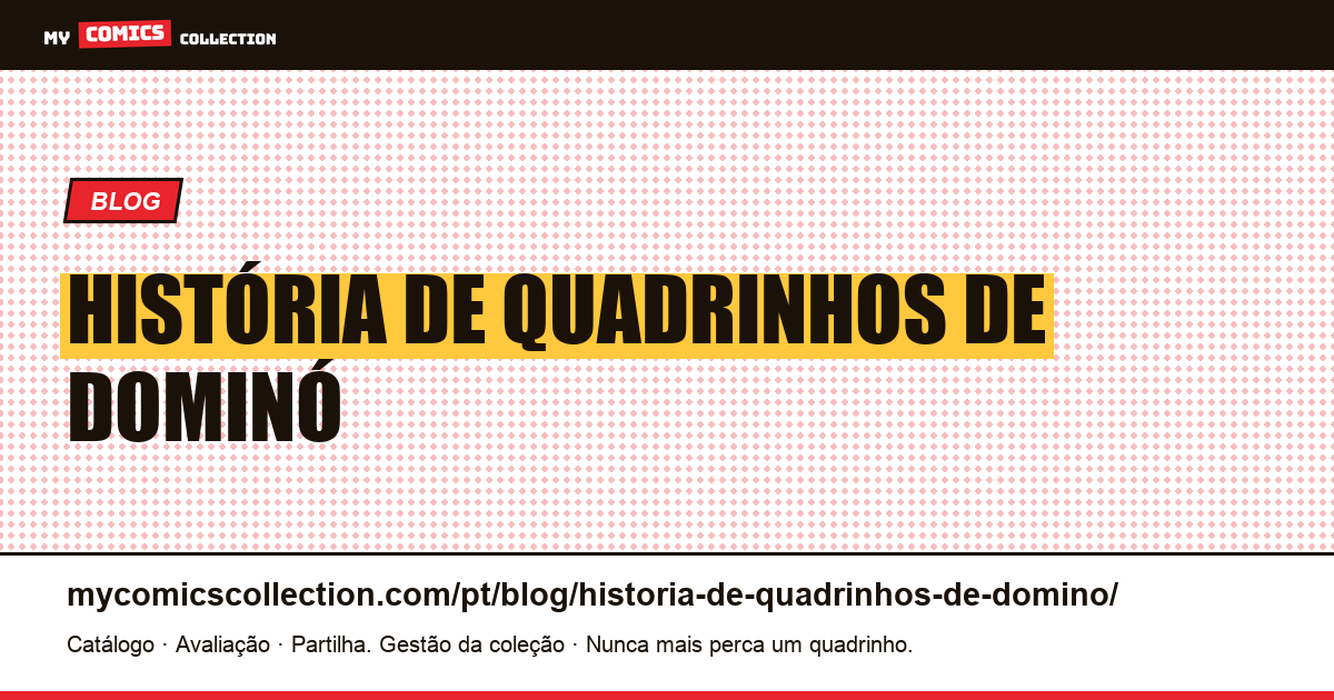 história de quadrinhos de dominó — ilustração do artigo