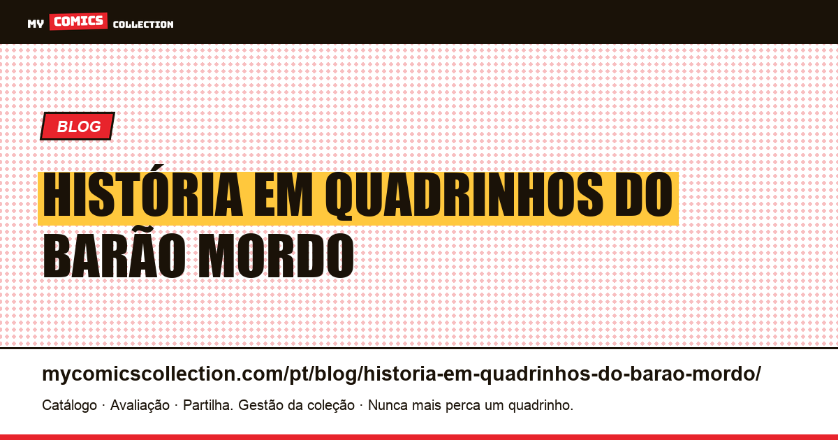 história em quadrinhos do barão mordo — ilustração do artigo