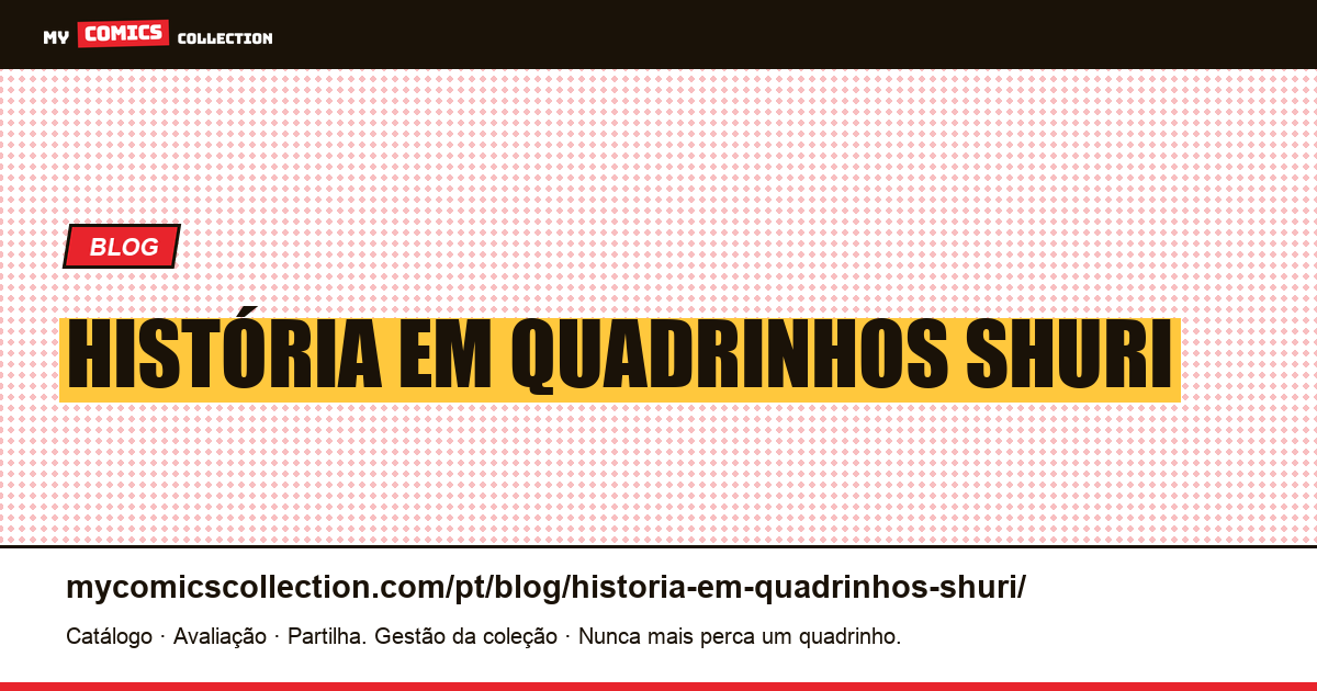 história em quadrinhos shuri — ilustração do artigo