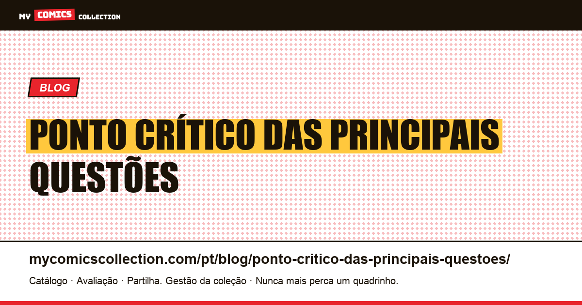 ponto crítico das principais questões — ilustração do artigo